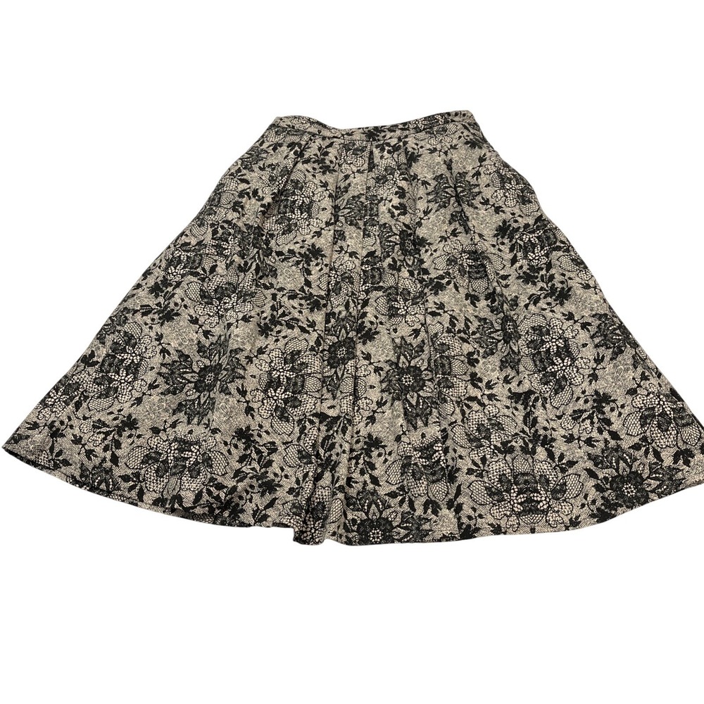 Alice In Wonderland Skirt Black Floral‎ Full Tulle Midi Size 6 Event Party Gala
